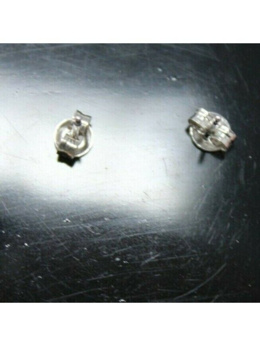 Sterling Silver & CZ Circle Dangle Earrings Rhodium Plated Marked 925 New #G10 - Picture 4 of 5